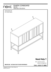 Next OHARA CONBOARD 304767 Assembly Instructions Manual