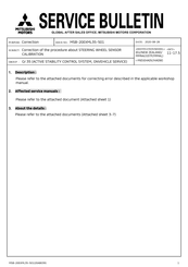 Mitsubishi Electric MSB-20EXML35-501 Service Bulletin