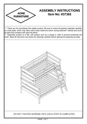 Acme Furniture 37365 Assembly Instructions Manual