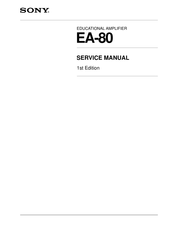 Sony EA-80 Service Manual