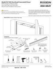 Assa Abloy RIXSON W73ER Installation Instructions Manual