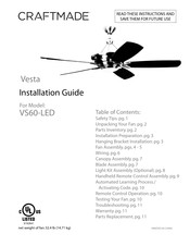Craftsman VESTA VS60-LED Installation Manual
