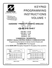 NAPCO GEMINI GEMC-128 Manual