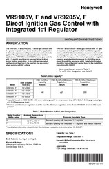 Honeywell VR9205V Installation Instructions Manual