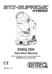 Briteq BTX-SUPREME HYBRID Operation Manual