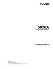 Fluke 5820A Operator's Manual