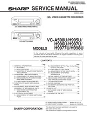 Sharp VC-A598U Service Manual
