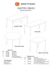 Bretford QUATTRO Computer Table Assembly Instructions