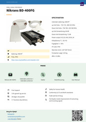 Nikrans BD-400FG Quick Start Manual