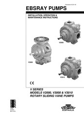 Ebsray V Series Installation, Operation & Maintenance Instructions Manual