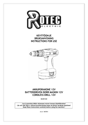 Rotec DAX0160 Instructions For Use Manual