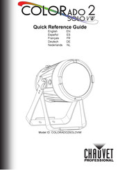 Chauvet Professional COLORado 2 Solo VW Quick Reference Manual