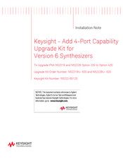 Keysight PNA N5221B Option 220 Installation Notes