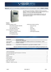VGE Pro UV Control Monitor+ 420 Manual