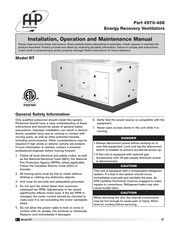 Bosch FHP RT-55 Installation, Operation And Maintenance Manual