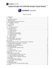 Ambient Weather WS-1950 Manual