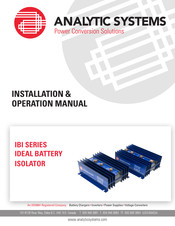 Analytic Systems IBI2H-40-280 Installation & Operation Manual