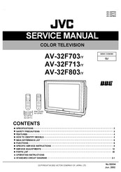JVC AV-32F803/Y Service Manual