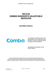 Comba RD-9120 Equipment Manual