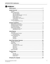 Dickey-John Daisy Chain Blockage Manual