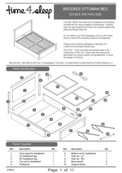 Time4Sleep BROOKES OTTOMAN BED Manual