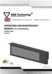 RGB Technology WA-2 PROFESSIONAL Operation And Maintenance Manual