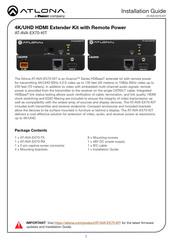 Panduit Atlona Avance AT-AVA-EX70-KIT Installation Manual