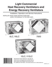 Venmar 6LC Installation, Operation And Service Instructions