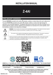 Seneca Z-4AI Installation Manual