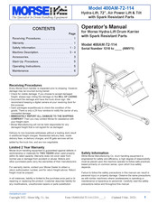 morse 400AM-72-114 Operator's Manual