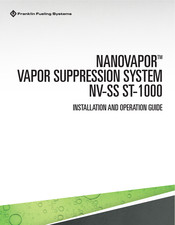 Franklin Fueling Systems NANOVAPOR NV-SS ST-1000 Installation And Operation Manual