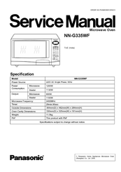 Panasonic NN-G335WF Service Manual