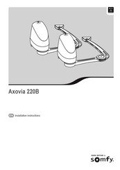 SOMFY HOME MOTION Axovia 220B Installation Instructions Manual