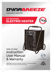 DYNABREEZE HE-51030 Instructions & User's Manual