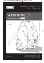Vax VRS9C Powermax Instruction Manual