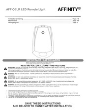 Acuity Brands Lighting AFFINITY AFF OELR Manual