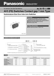 Panasonic AV3805G3 Manual