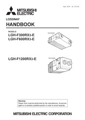 Mitsubishi Electric Lossnay LGH-F600RX3-E Handbook