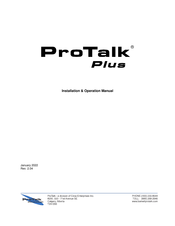 ProTalk Plus B1290 Installation & Operation Manual