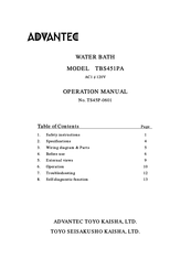 Advantec TBS451PA Operation Manual