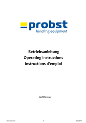 probst AKZ-UNI-1230 Operating Instructions Manual