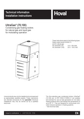 Hoval UltraGas 3100 Technical Information Installation Instructions