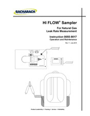Bacharach High Flow Sampler Instructions Manual