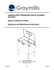 Graymills HANDI-KLEEN PL364FB Operation And Maintenance Instructions