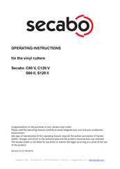 Secabo S60 II Operating Instructions Manual