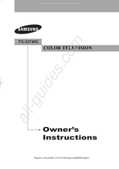 Samsung TX-S2740X Owner's Instructions Manual