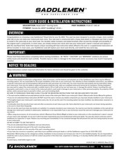 Saddlemen Road Sofa H18-07-18X all User's Manual & Installation Instructions
