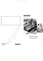 Siemens ER15254NL Operating Instructions Manual
