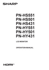 Sharp PN-HS501 Operation Manual
