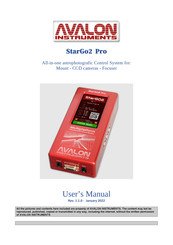 Avalon Instruments StarGo2 Pro User Manual